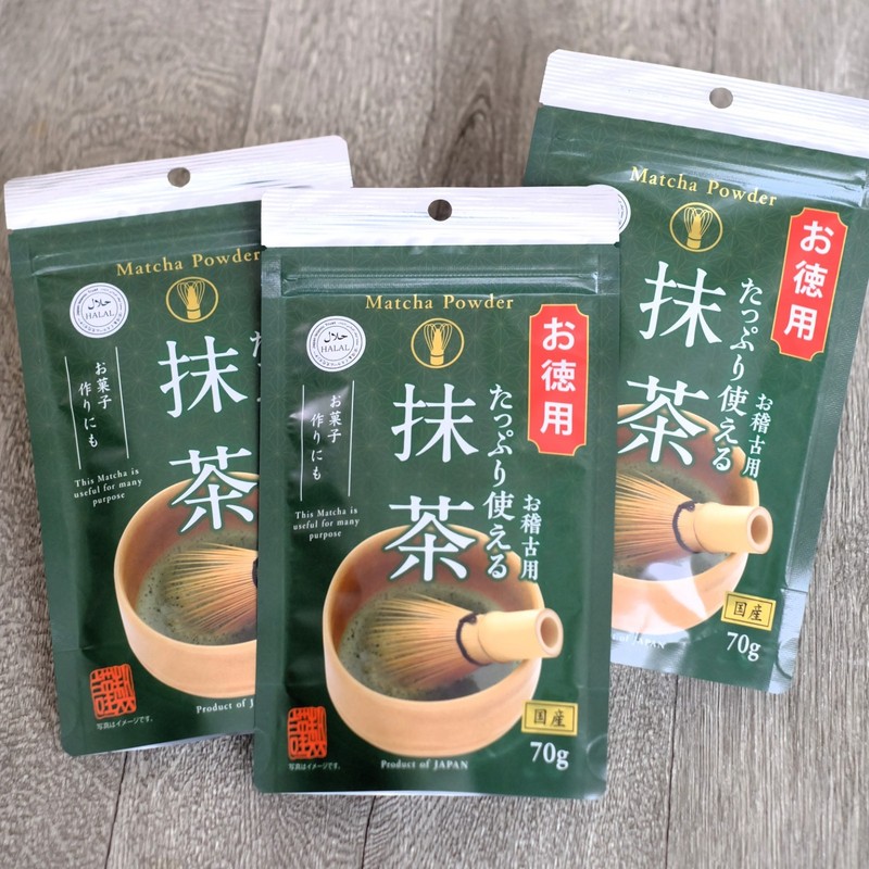 Japanese Matcha Powder 3 x 70g HALAL Certified Green Tea Product of Japan