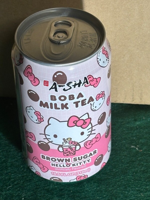 New! – Hello Kitty & Friends – Milk Tea Cans – A-Sha – Hello Kitty Brown Sugar