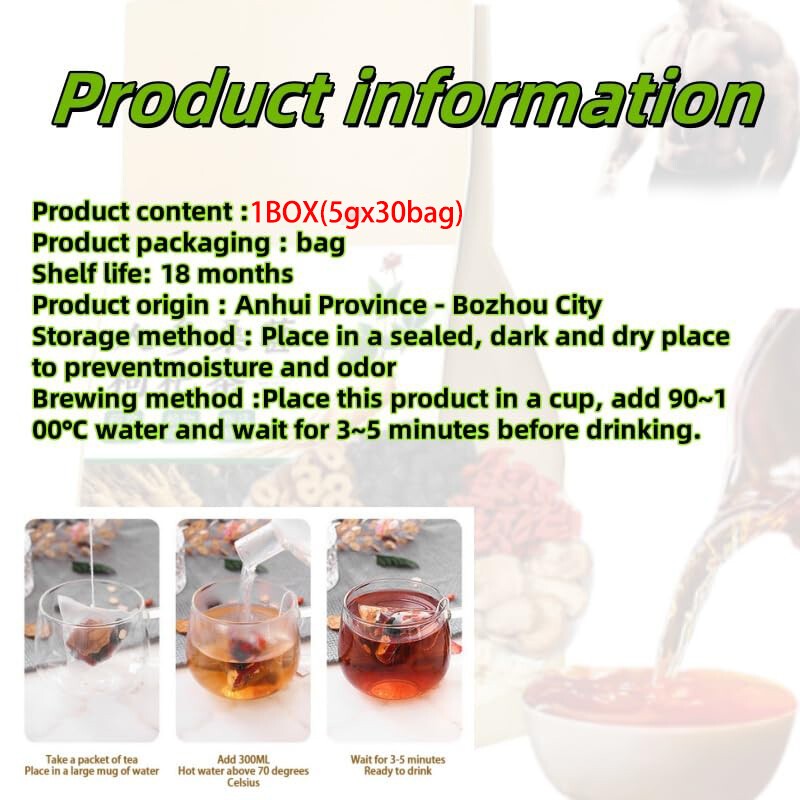 30pcs Ginseng Six Treasure tea , Kidney Tea ,Liver Tea , Red Date Kidney Health gallery