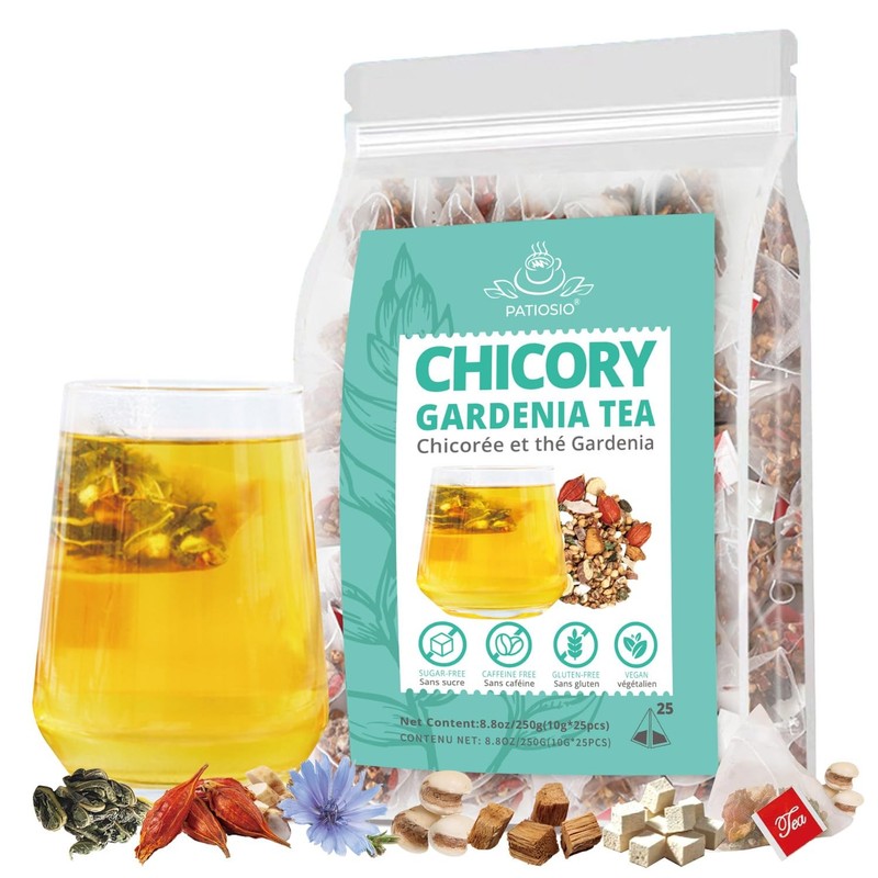Chicory And Gardenia Tea - Kidneys & Liver Health Tea, 8 Herbal 1 Bag (25pcs)