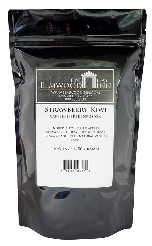 Elmwood Inn Fine Teas Strawberry Kiwi Caffeine-Free Fruit Infusion 16 oz