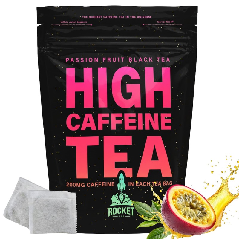 High Caffeine Tea – Highly Caffeinated Passion Fruit Black Tea – Natural Blen…