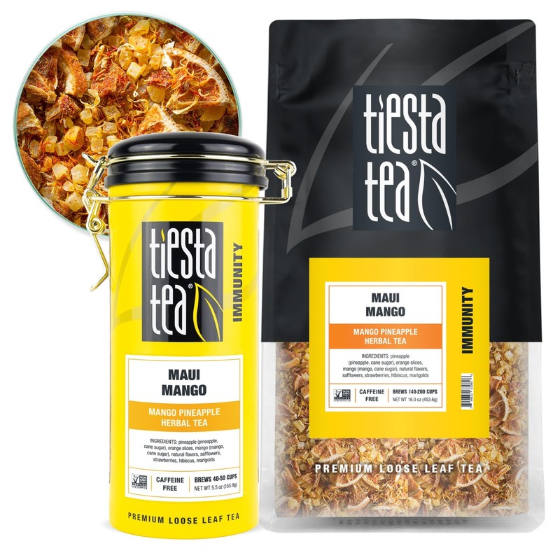 Tiesta Tea – Maui Mango, Loose Leaf, Mango Pineapple Herbal Tea, Premium Non-…