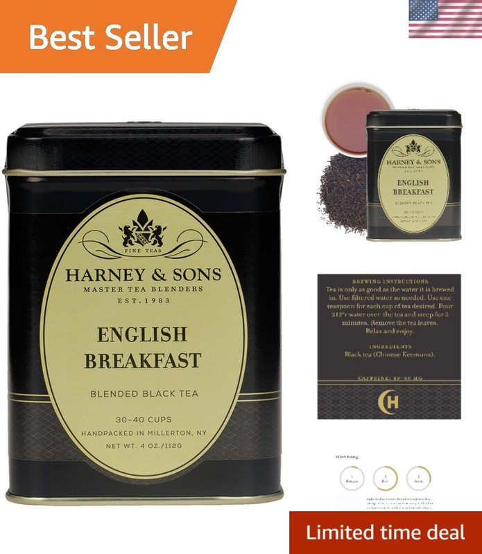 Exquisite Harney & Sons English Breakfast Loose Tea – 4oz Full-Bodied Experience