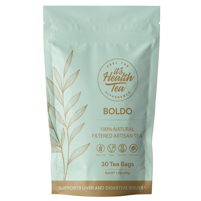 Premium Boldo Tea (30 Tea Bags) Supports Liver & Kidney Health 100% Natural
