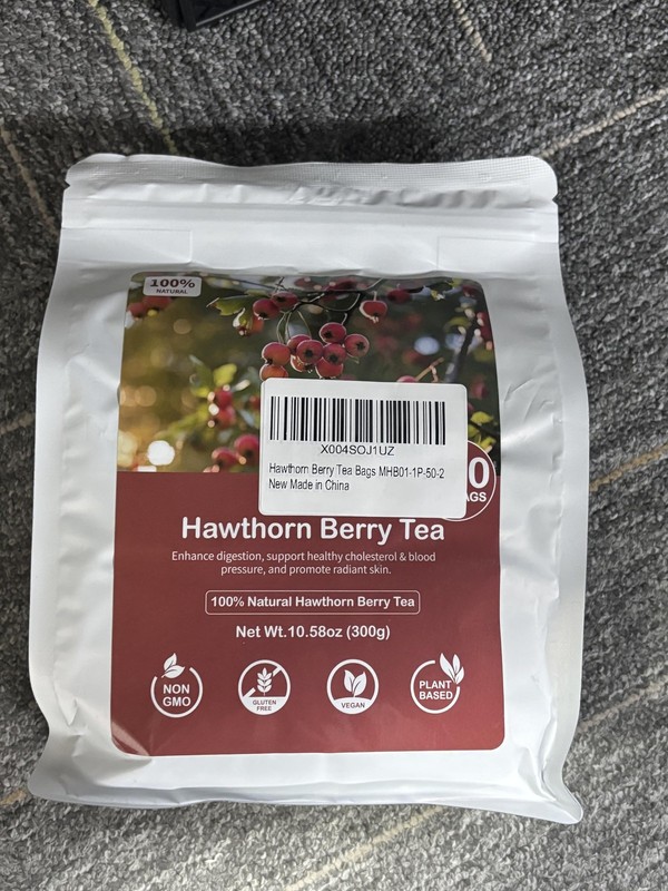 Hawthorn Berry Tea Bags,100 Natural Dried Hawthorn Berries No Caffeine Free A…
