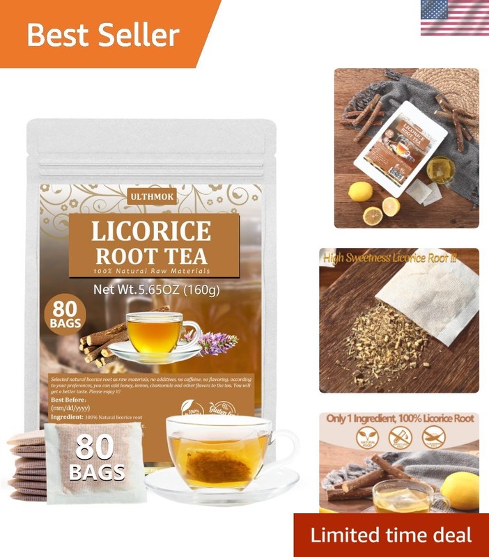 80 Licorice Root Tea Bags, Made with 100% High Sweetness Wild Licorice Root, …
