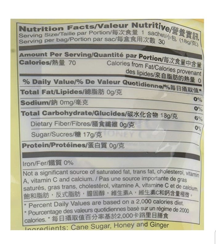 2 pkg Ginger Honey Crystals Instant Tea by Prince of Peace 1 Original / 1 Lemon gallery