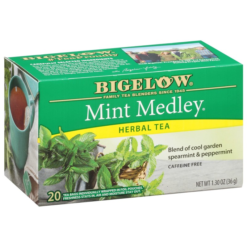 Caffeine-Free Mint Herbal Tea with Spearmint & Peppermint, 120 Bags Total