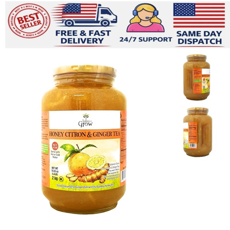 Organic Honey Citron & Ginger Tea 70.55oz - Healthy, Flavorful, No Additives