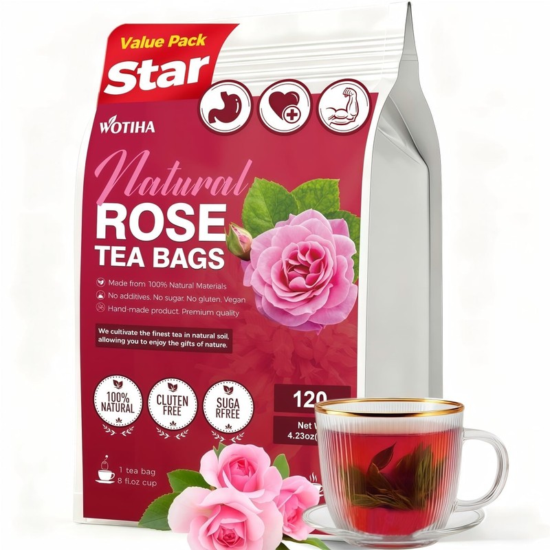 4.23oz/120g Premium Rose Tea Loose Leaf 100% Natural Food Grade Dried Rose B...