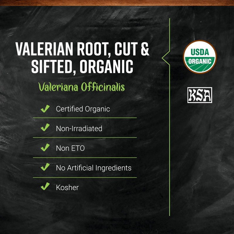 Frontier Organic Valerian Root, 1-Pound, Certified Organic, Kosher, Cut gallery
