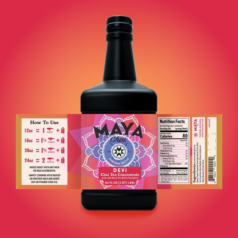 Maya Chai Tea Concentrate, Devi, Extra Spice, Heritage Recipe, 64 Fl Oz with ... gallery