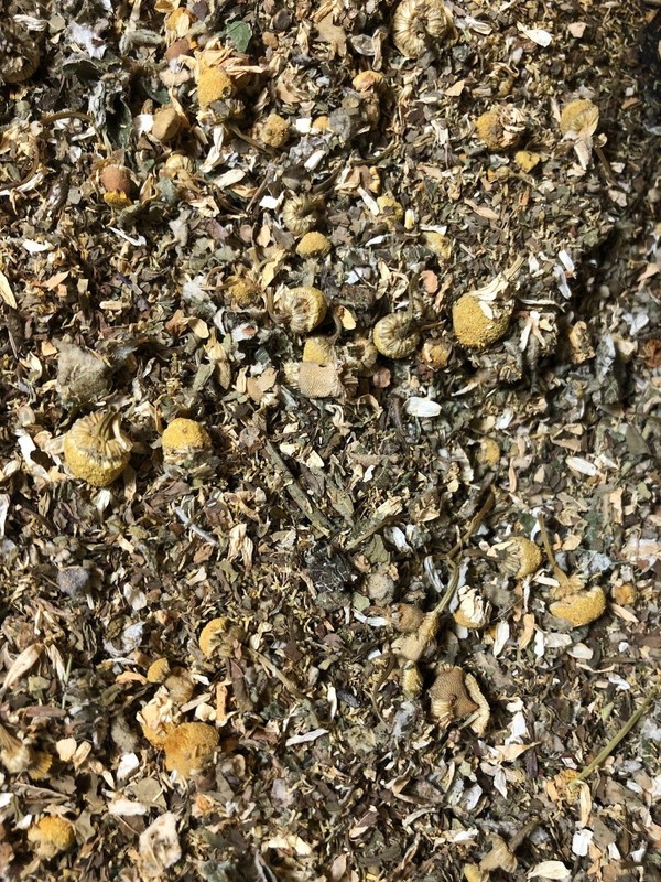 Marshmallow Mullein Mint Chamomile Raspberry No.29 Herb Osha Lomatium Roots