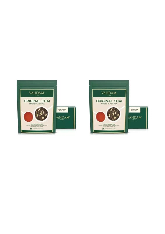 Pack of 2 VAHDAM, India’s Original Masala Chai Tea (50 Cups/100 g )