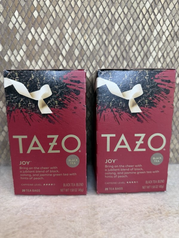 Tazo Joy Black Tea 2 New Boxes 20 Packets Each Sealed Filtered Bags