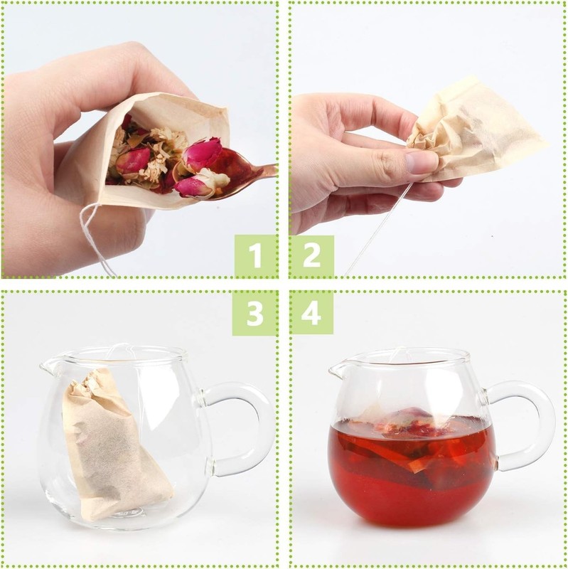 Versatile 100Pcs Disposable Tea Bags - Eco-Friendly & Ideal for All Infusions gallery