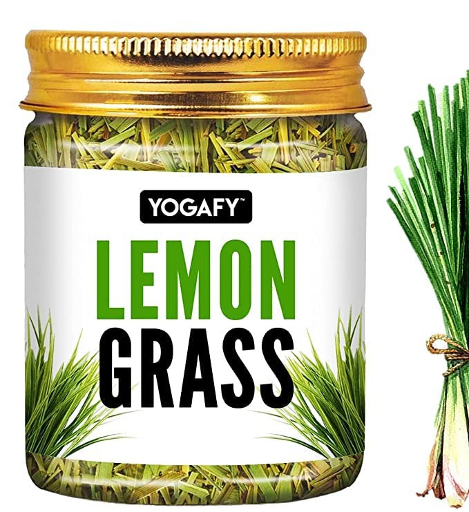 YOGAFY Lemongrass Herbal Tea 100g | Detox & Boost Metabolism, 50 Cups