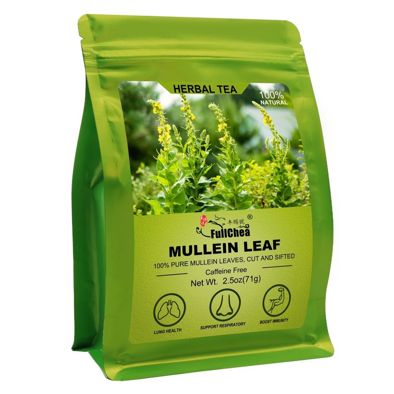 Mullein Leaf Tea 2.5oz – Lung Support, Loose Herb, Non-GMO, Caffeine-Free