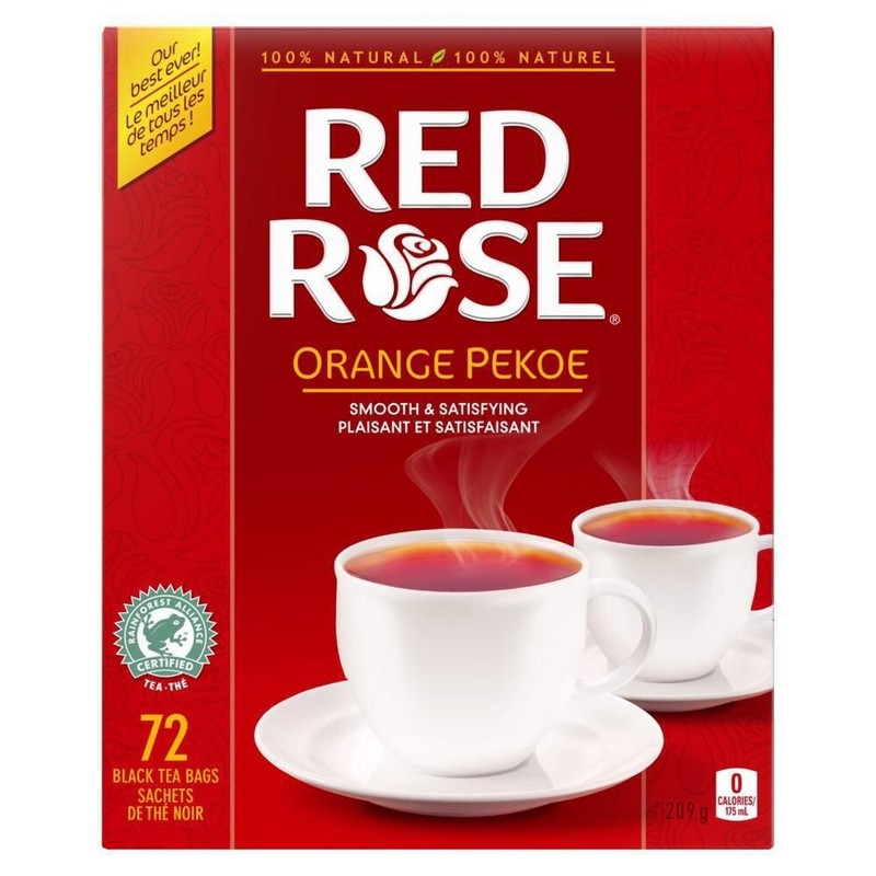 Red Rose Tea Orange Pekoe 72 Count – Fresh from Canada