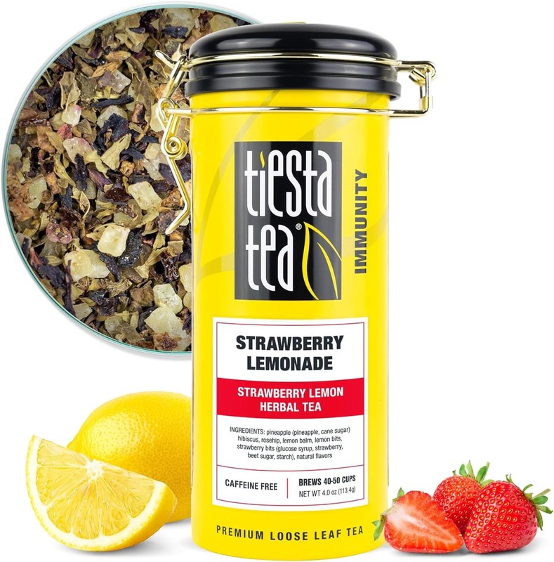 Strawberry Lemonade, Loose Leaf, Strawberry Lemon Herbal Tea, Premium