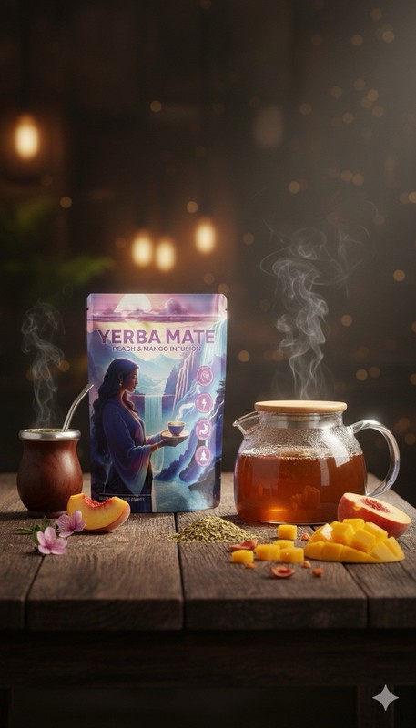 Yerba Mate Peach Mango Tea - Super Calm Yerba Mate - Low Sugar Content, Clean... gallery