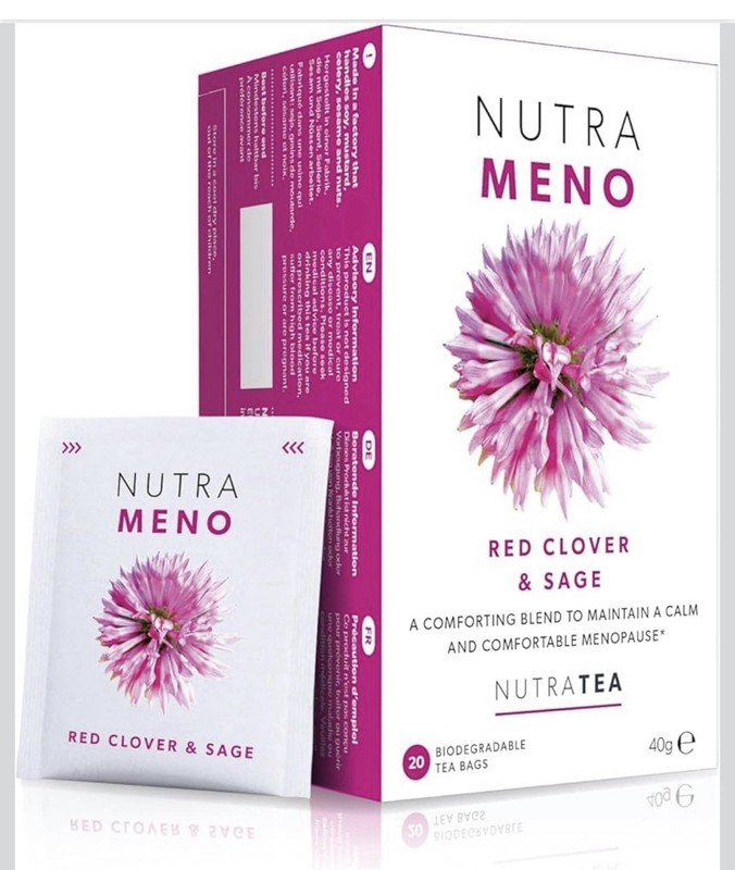NutraMeno – Menopause Tea, Red Clover Tea – Perimenopause & Menopause Relief