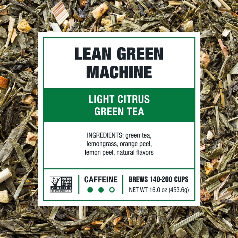 - Lean Green Machine, Loose Leaf, Light Citrus Green Tea, Premium Blend, Medi... gallery