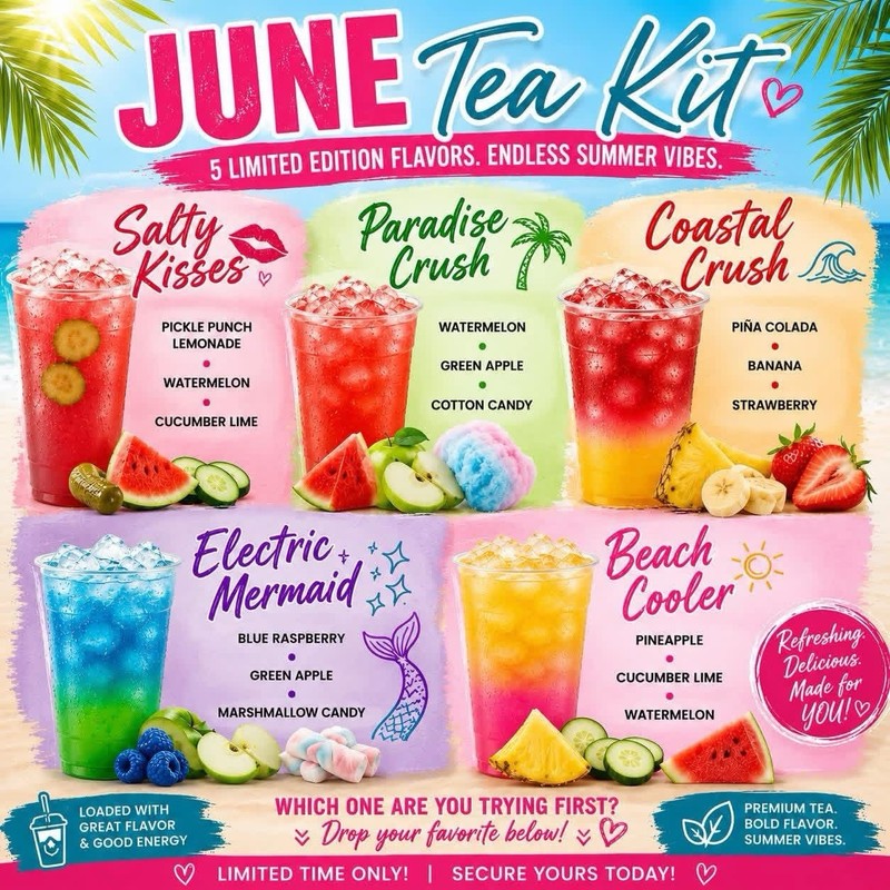 Sugar free On The Go Loaded Tea Kit 5 For $35