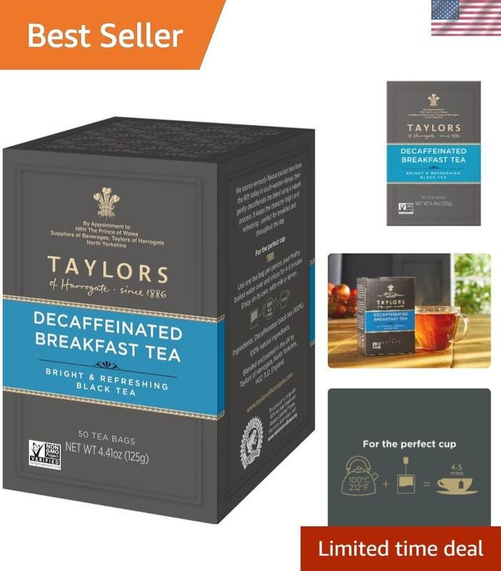 Decaffeinated Breakfast Tea – 50 African Teabags – Light & Sweet Flavor