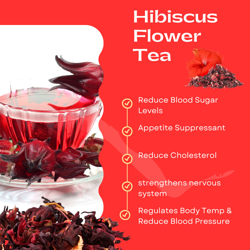 Hibiscus Flowers Tea, Pure Premium Hibiscus Tea, Caffeine Free Jamaica Tea gallery