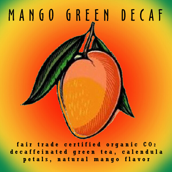Travelers Mango Decaffeinated Organic Green Tea, loose/bulk from $5.00 (1 oz.)
