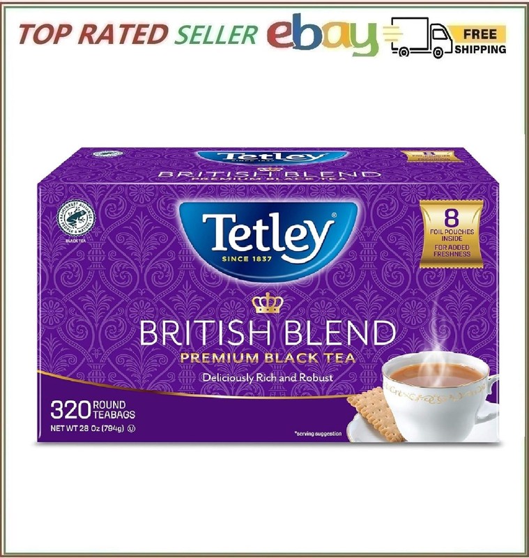 Tetley British Blend Premium Black Tea, 320 Tea Bags, Rainforest Alliance Certif