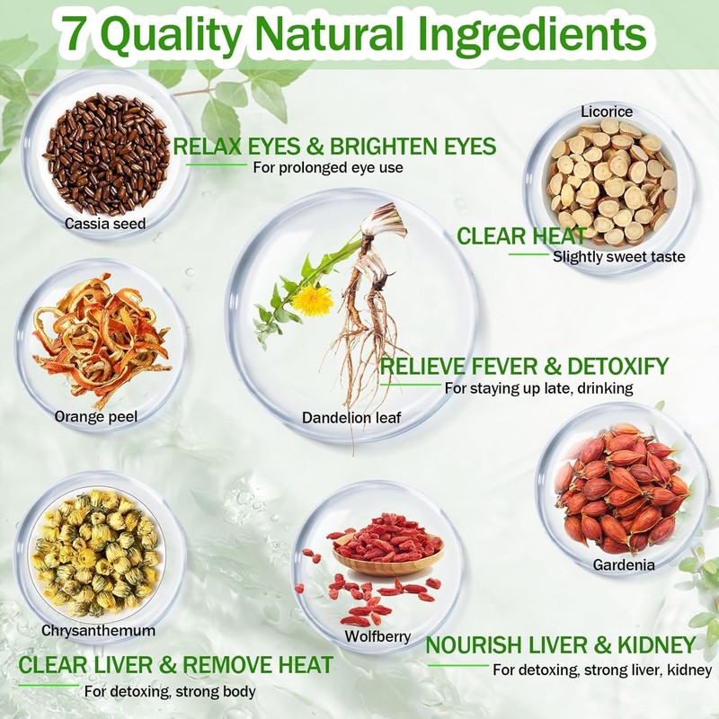 Dandelion Wolfberry Tea, Kidneys & Liver Health, Seven Natural Herbal Ingredient gallery
