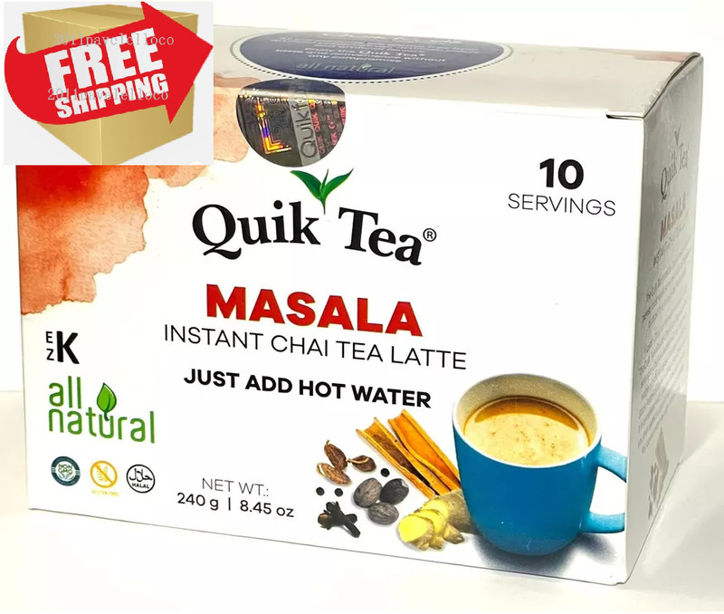 Quik Tea MASALA instant Chai Tea Latte 10 servings / All Natural