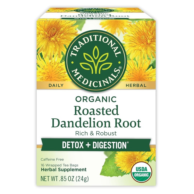 Traditional Medicinals Organic, Roasted, Dandelion Root Tea – Supports…