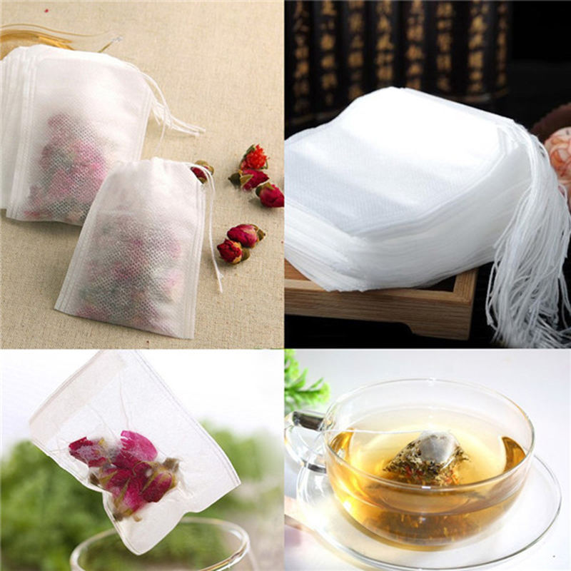 100-400Pcs Empty Tea Bags with String Heal Seal Filter Paper Herb Loose Tea Bags gallery