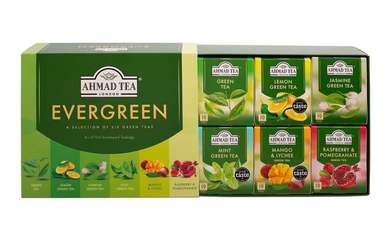 Ahmad Tea Evergreen Green Tea Selection Box 6 Varieties 60 Bags gallery