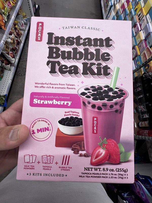 Instant Bubble Tea Kit Bubble Tea Boba Drink Bubble Tea Strawberry