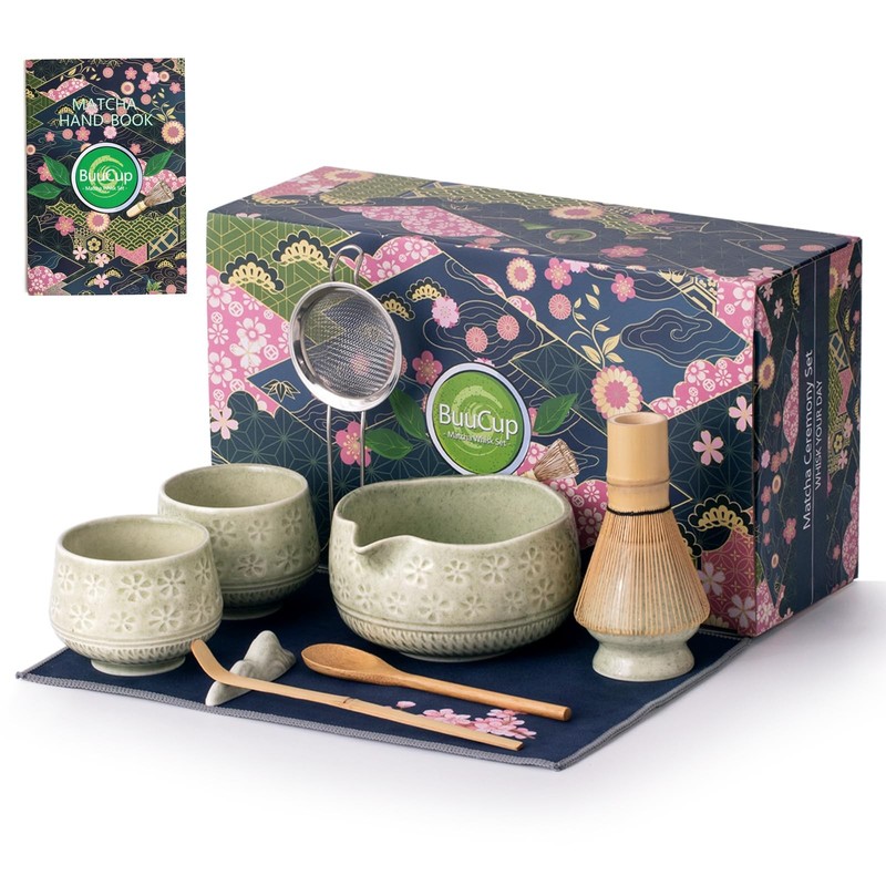 Matcha Whisk Set, 10 Pcs Matcha Set Includes Matcha Bowl, 2 Cups, Matcha Whis…