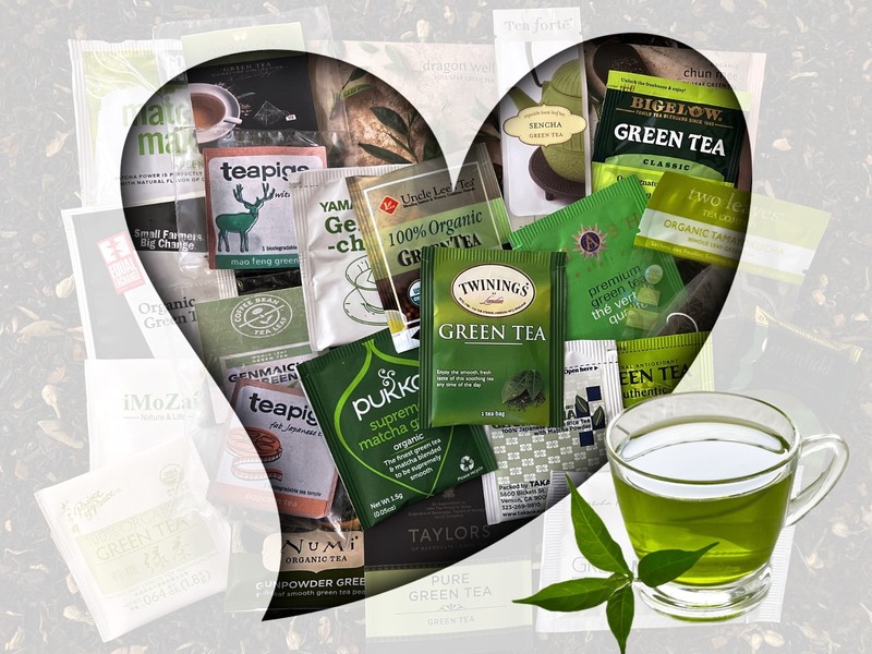 Green Tea Bag Sampler Variety Pack – 24 Single-Serve Varieties – 22 Brands