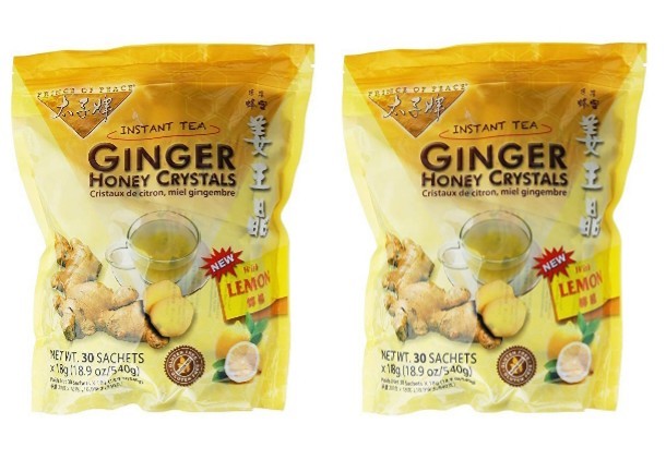 2 Pk Prince Of Peace-Instant Ginger Honey Crystals Tea Lemon (30*18g Bag)=60 Bag
