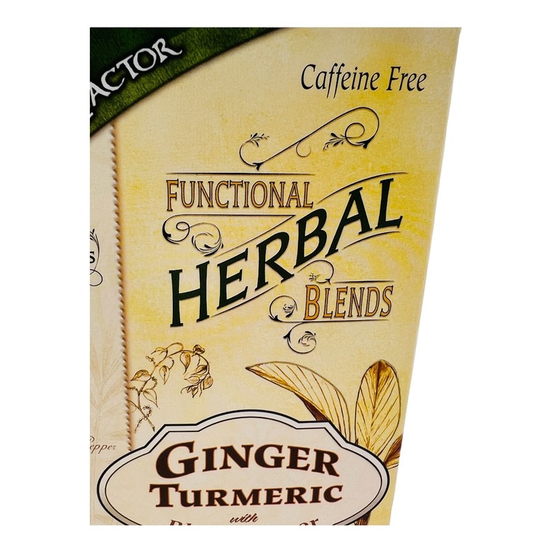 Mate Factor Herbal Tea Ginger & Turmeric with Black Pepper Blend 20 Bags 05/25 gallery