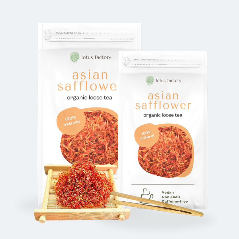Safflower Tea 100% Organic Loose Leaf Herbal Infusion Natural Relaxation