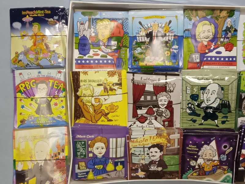 CollecTEAbles Tea Bag Sampler 142 count Parody Satire History The Tea Book gallery
