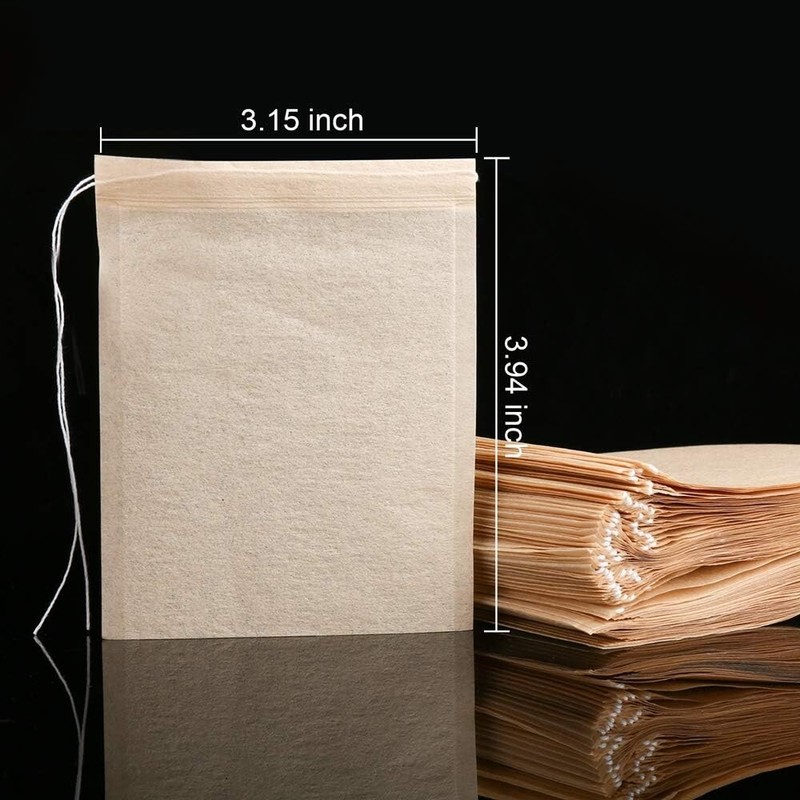 100PCS Disposable Tea Filter Bags - Natural Wood Pulp Tea Infuser for Loose Leaf gallery