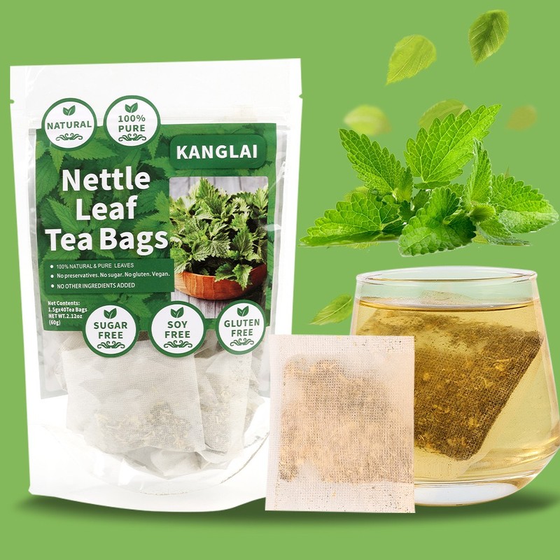 Nettle Leaf Tea Bags Mega Pack (40) Premium Caffeine-Free Herbal Leaf Tea Bags