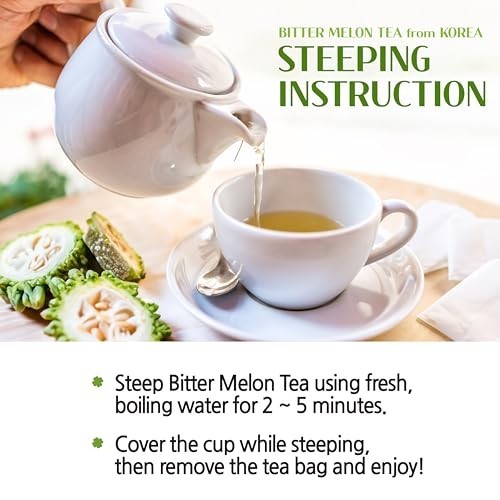 Natural Bitter Melon Tea - Caffeine Free, Vegan, Gluten Free, 50 Bags, Low Temp gallery