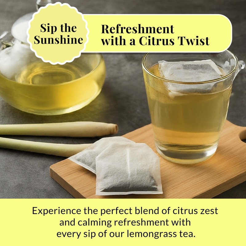 75 Organic Lemongrass Tea Bags, Pure Lemongrass Tea, Te De Limon, No Caffeine gallery
