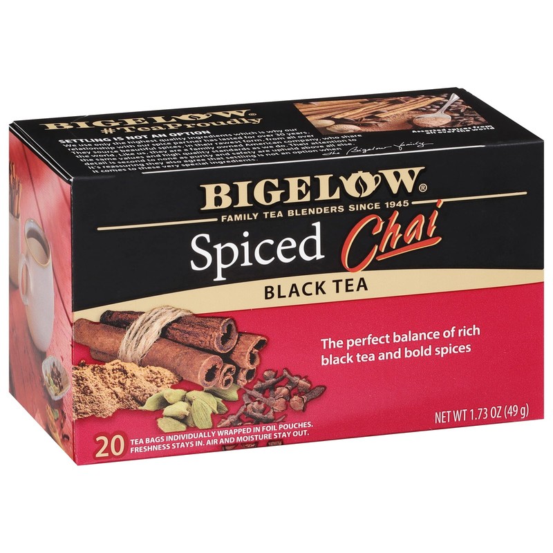 Spiced Chai Black Tea, Caffeinated Tea, 20 Count Box (Pack of 6), 120 Total T…